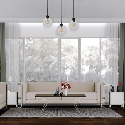 Luster na sajli SOFIA 3xE27/60W/230V prozirna
