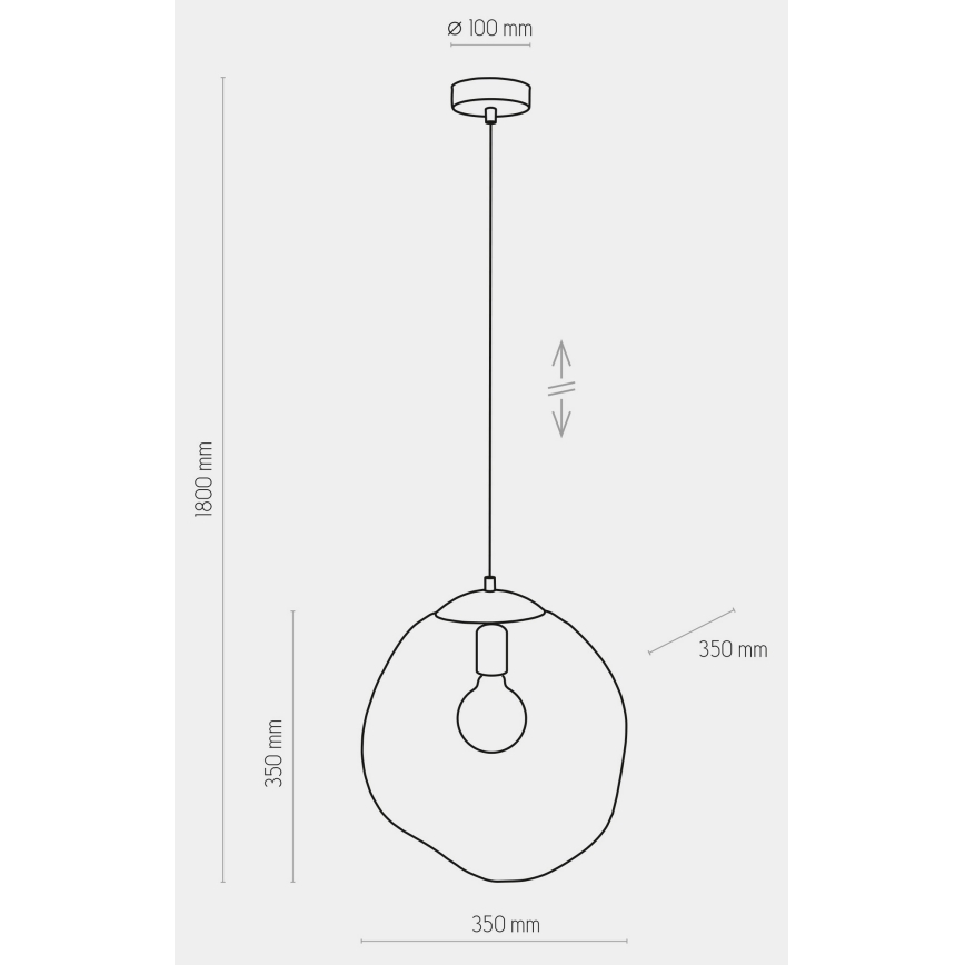 Luster na sajli SOL 1xE27/60W/230V crna