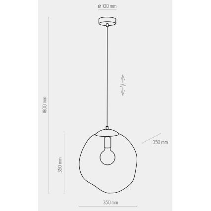 Luster na sajli SOL 1xE27/60W/230V