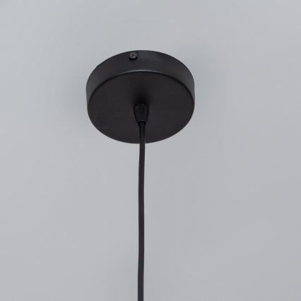 Luster na sajli SOLANO 1xE27/15W/230V crni/sjajni krom