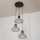 Luster na sajli SOLANO 3xE27/15W/230V crna/zlatna