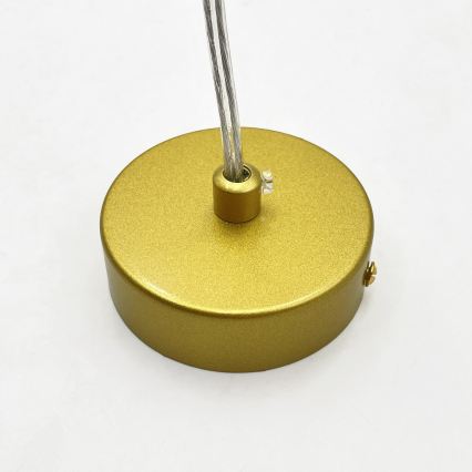 Luster na sajli SOLARI 10xE14/15W/230V zlatna/dimna crna