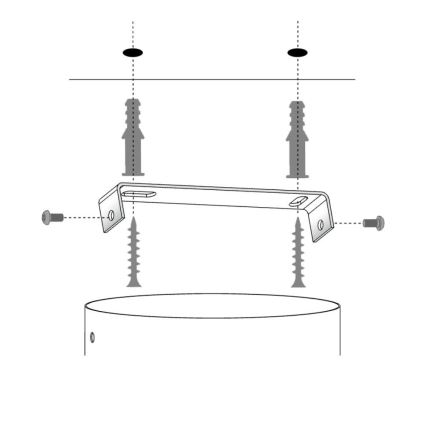 Luster na sajli SOLARIS 1xE27/60W/230V pr. 48 cm crna/zlatna