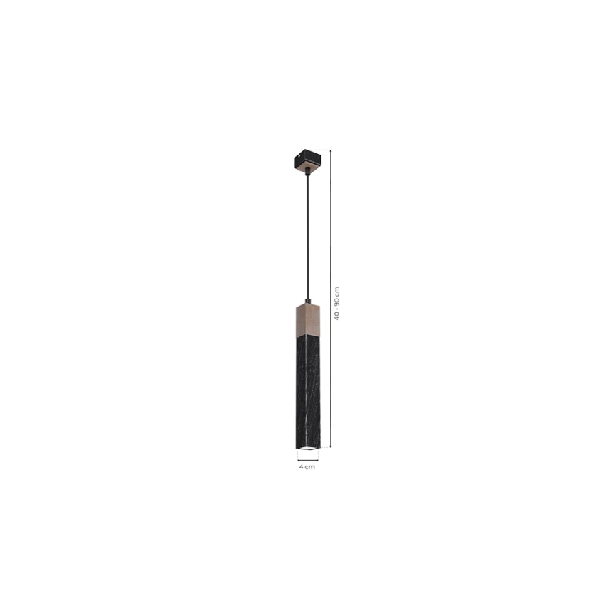Luster na sajli SOLO 1xGU10/MR11/40W/230V crna