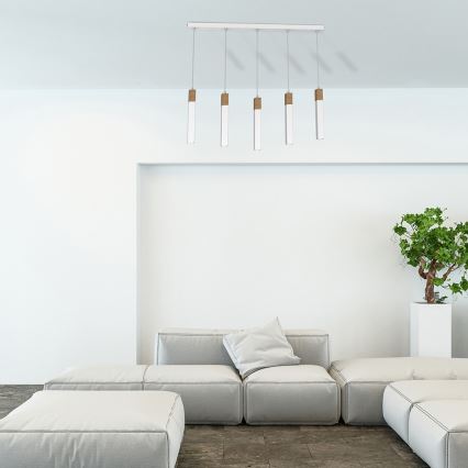 Luster na sajli SOLO 5xGU10/MR11/40W/230V bijela