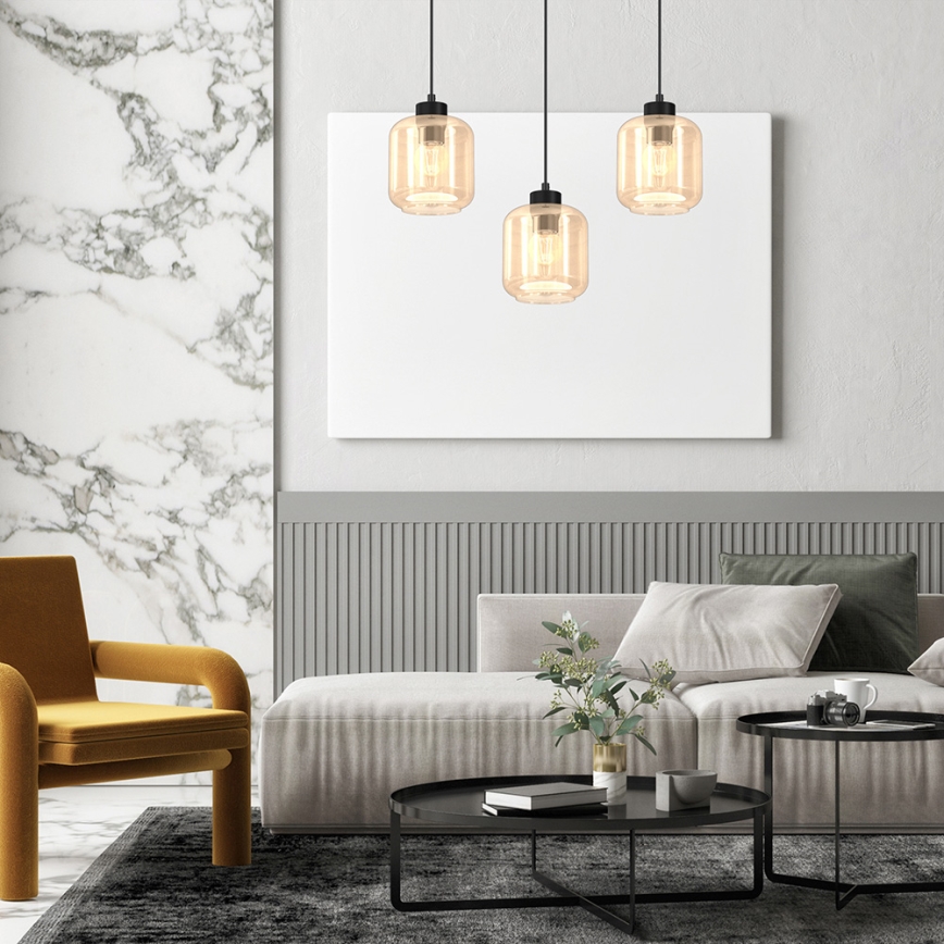 Luster na sajli SOMBRA 3xE27/60W/230V bež
