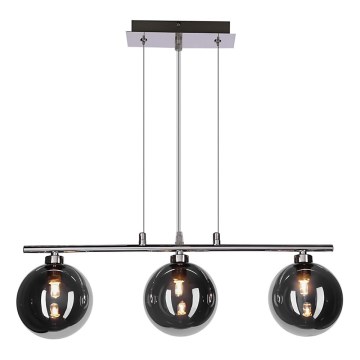 Luster na sajli SOMUL 3xG9/20W/230V dimljeno crna