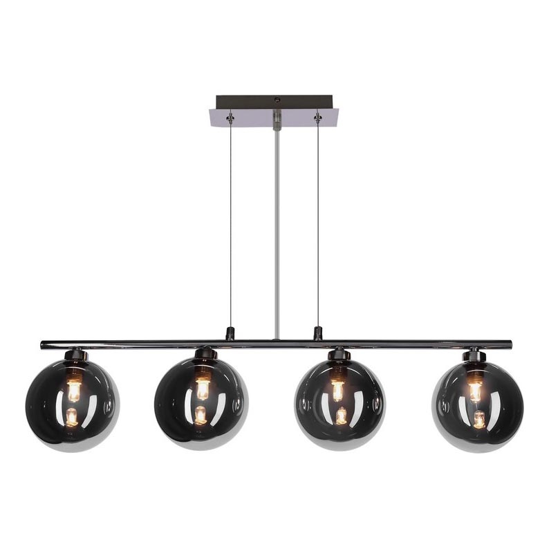 Luster na sajli SOMUL 4xG9/20W/230V dimno-crni