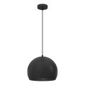 Luster na sajli SOOL 1xE27/15W/230V Ø 27 cm crni