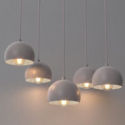 Luster na sajli SOOL 5xE27/15W/230V krem