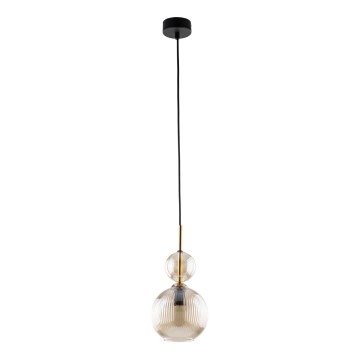 Luster na sajli SOPHIA 1xE14/10W/230V crna/dimljena bež