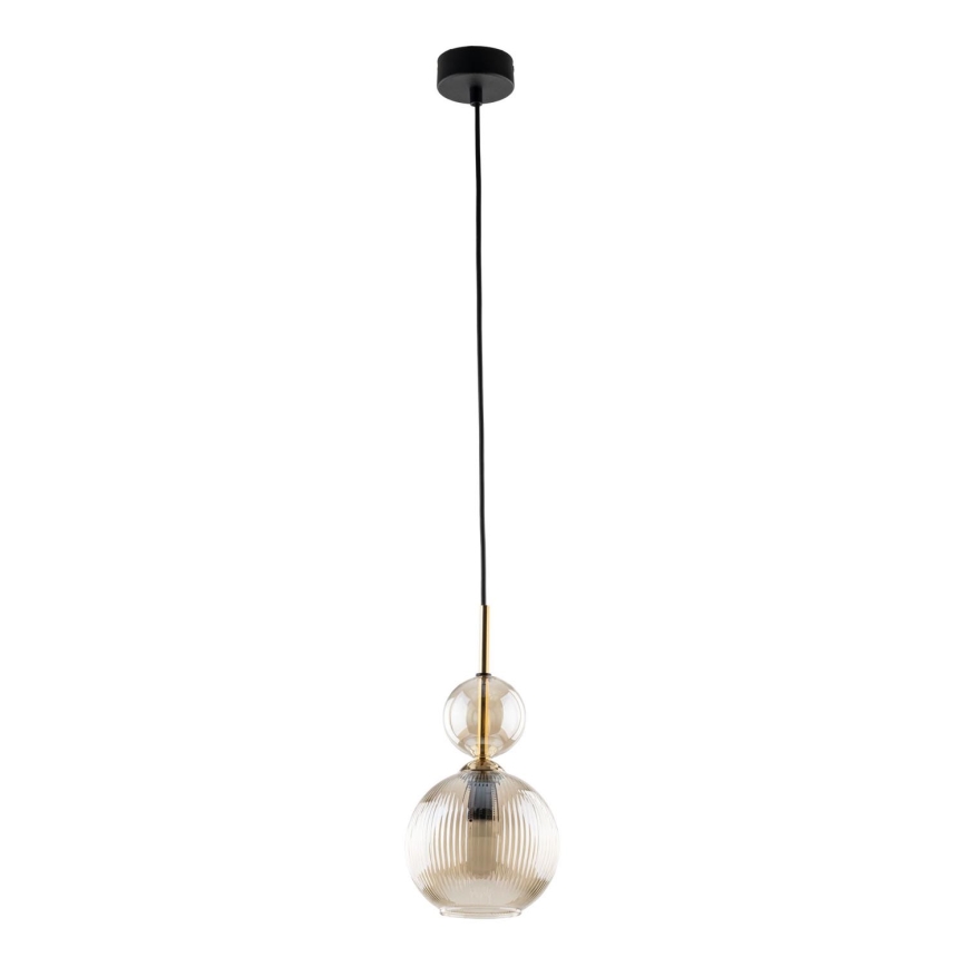 Luster na sajli SOPHIA 1xE14/10W/230V crna/dimljena bež