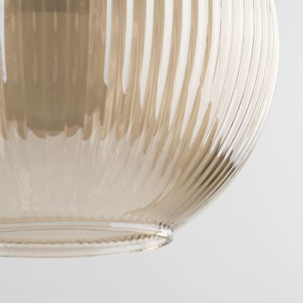 Luster na sajli SOPHIA 1xE14/10W/230V crna/dimljena bež