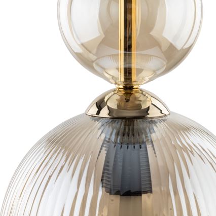 Luster na sajli SOPHIA 1xE14/10W/230V crna/dimljena bež