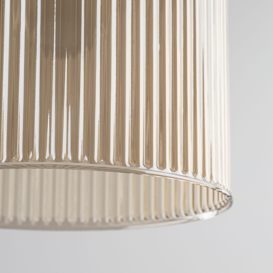 Luster na sajli SOPHIA 1xE14/10W/230V crna/dimno-bež