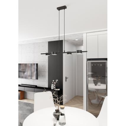 Luster na sajli SORA 4xGX53/12W/230V crna