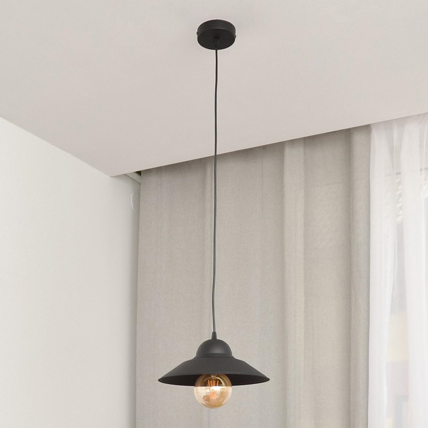 Luster na sajli SORAPIS 1xE27/15W/230V crna