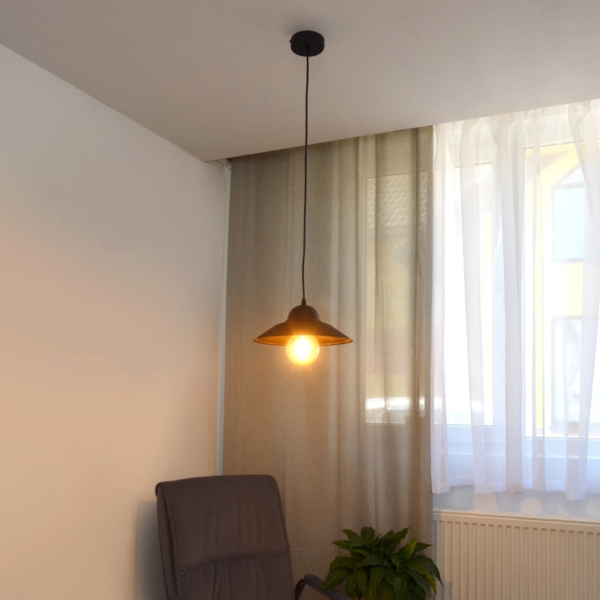 Luster na sajli SORAPIS 1xE27/15W/230V crna