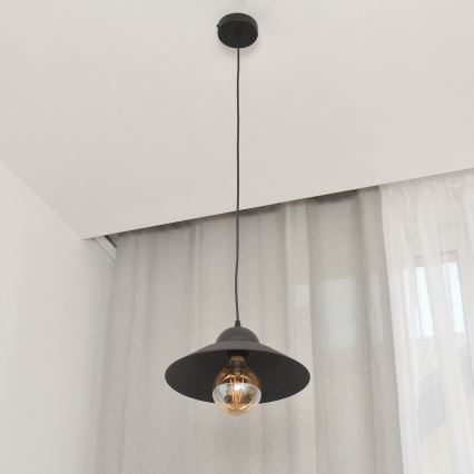 Luster na sajli SORAPIS 1xE27/15W/230V crna