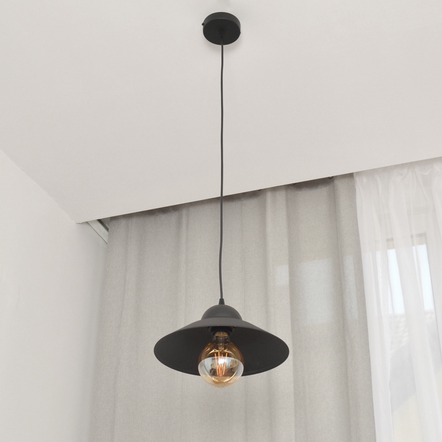 Luster na sajli SORAPIS 1xE27/15W/230V crna