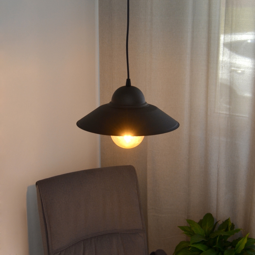 Luster na sajli SORAPIS 1xE27/15W/230V crna
