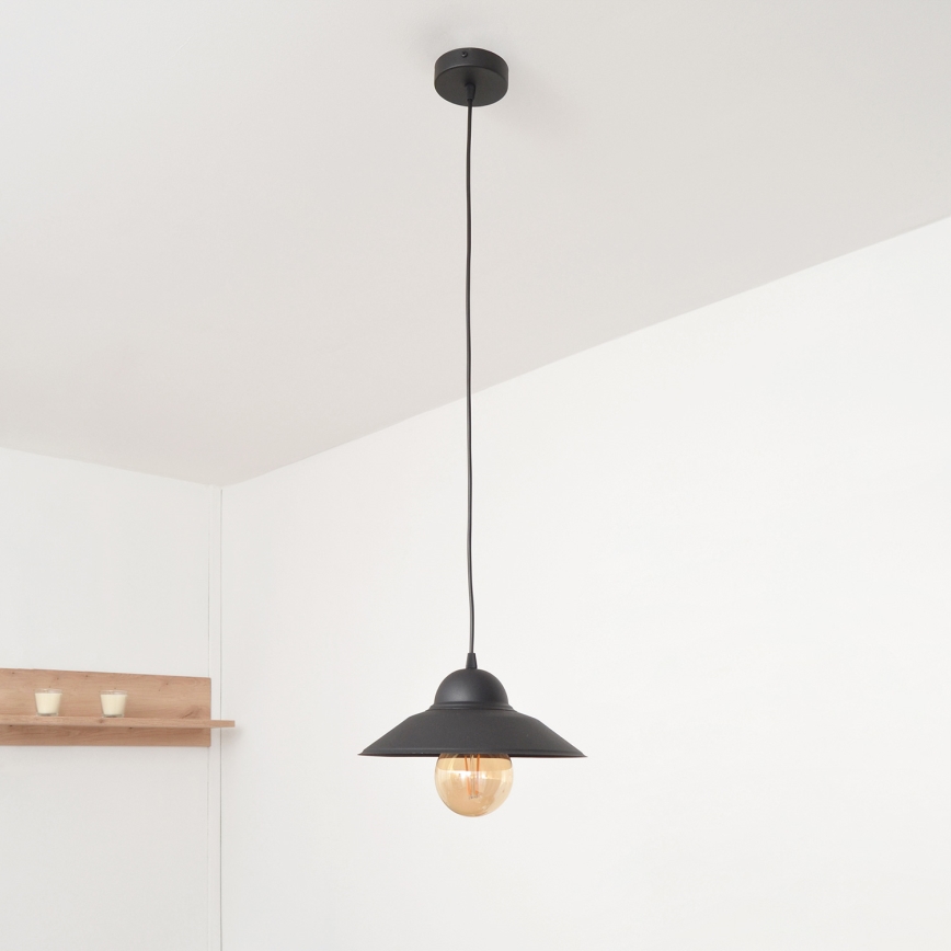 Luster na sajli SORAPIS 1xE27/15W/230V crna