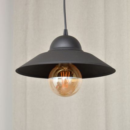 Luster na sajli SORAPIS 1xE27/15W/230V crna
