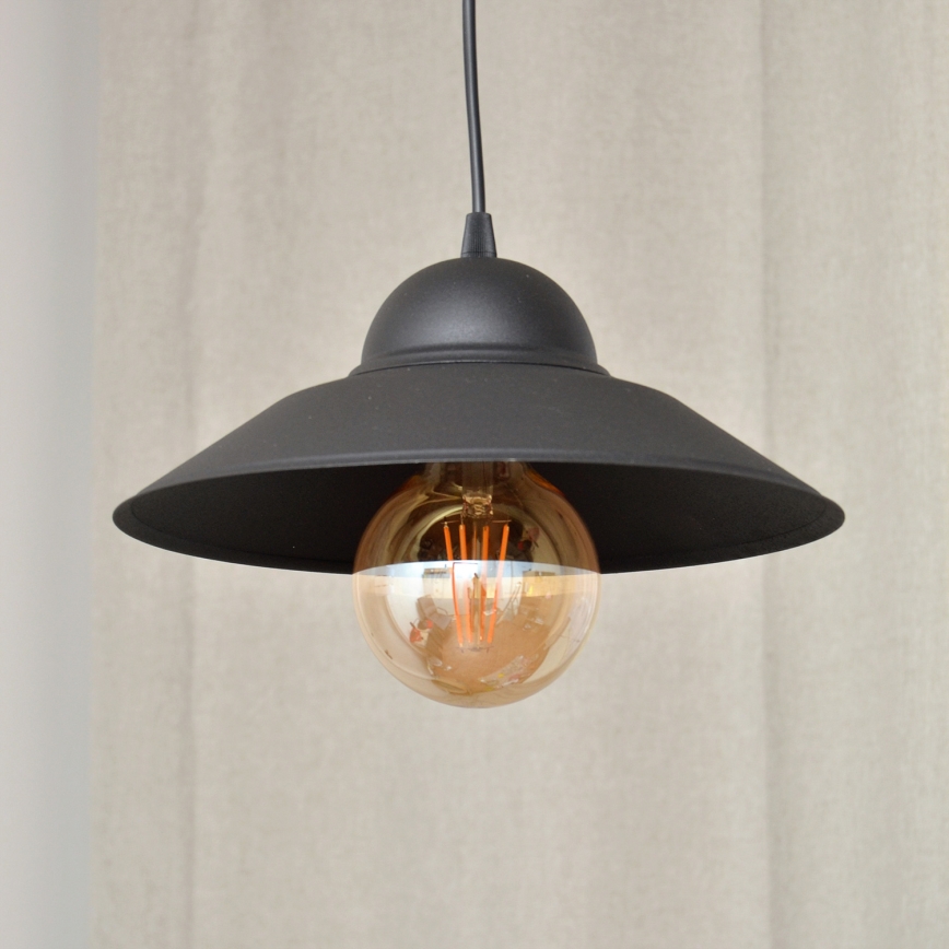 Luster na sajli SORAPIS 1xE27/15W/230V crna