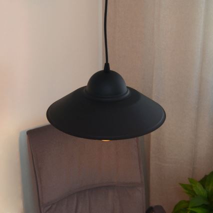 Luster na sajli SORAPIS 1xE27/15W/230V crna