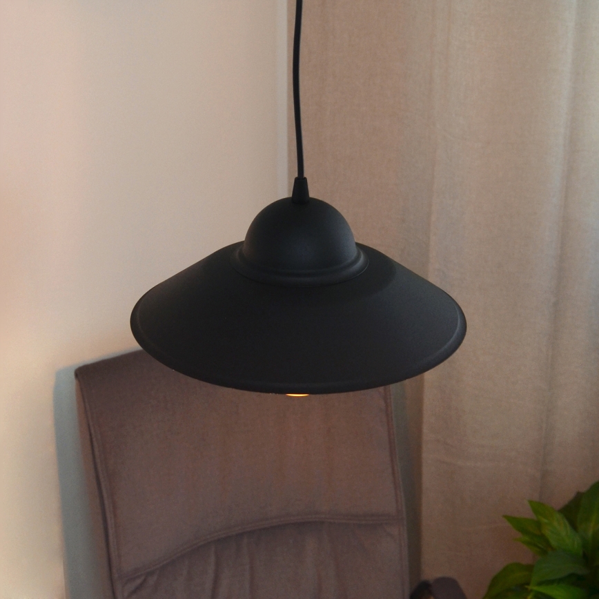 Luster na sajli SORAPIS 1xE27/15W/230V crna