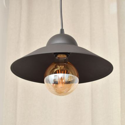 Luster na sajli SORAPIS 1xE27/15W/230V crna