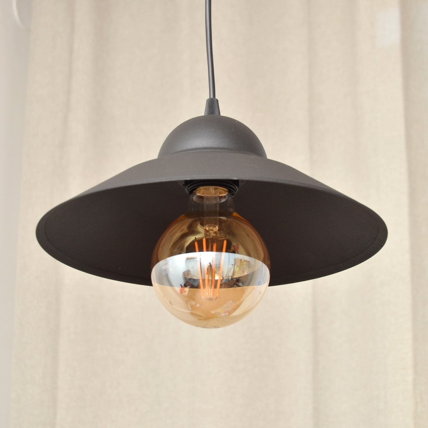 Luster na sajli SORAPIS 1xE27/15W/230V crna