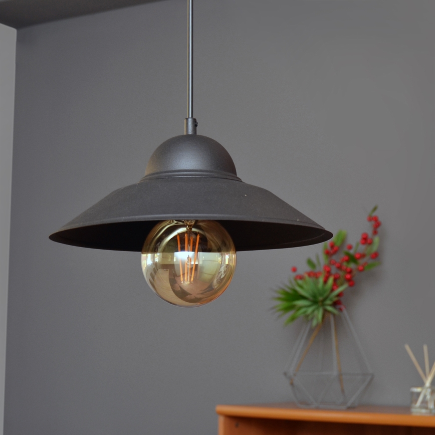 Luster na sajli SORAPIS 1xE27/15W/230V crna