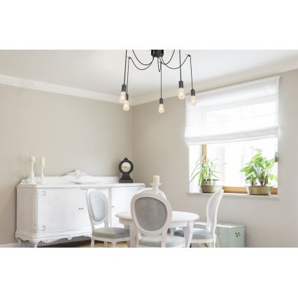Luster na sajli SPINDEL 5xE27/60W/230V pauk
