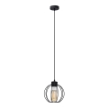 Luster na sajli STARLIGHT 1xE27/15W/230V crna/srebrna