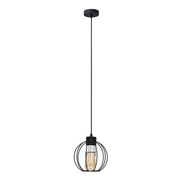 Luster na sajli STARLIGHT 1xE27/15W/230V crna/srebrna