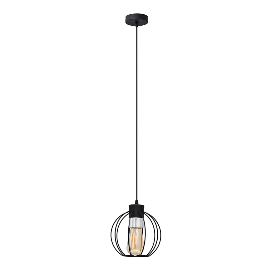 Luster na sajli STARLIGHT 1xE27/15W/230V crna/srebrna