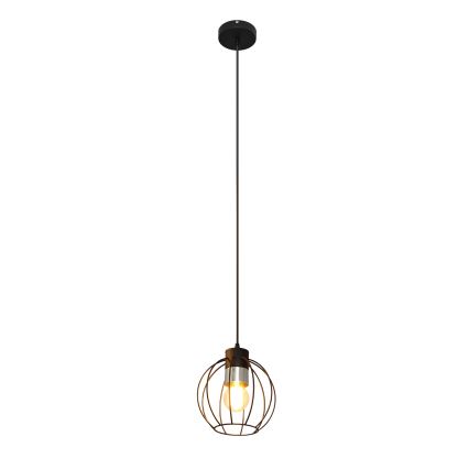 Luster na sajli STARLIGHT 1xE27/15W/230V crna/srebrna