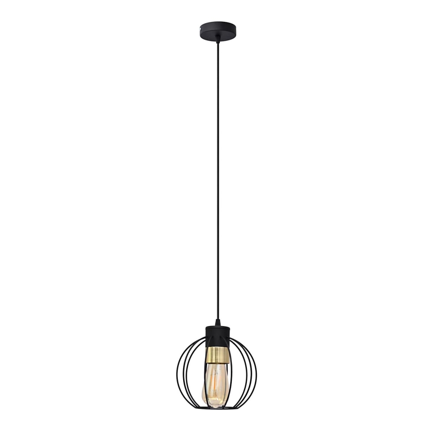 Luster na sajli STARLIGHT 1xE27/15W/230V crna/zlatna