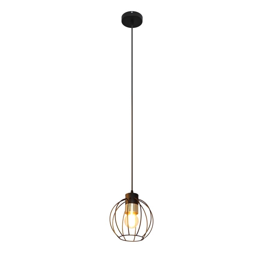 Luster na sajli STARLIGHT 1xE27/15W/230V crna/zlatna