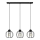 Luster na sajli STARLIGHT 3xE27/15W/230V crna/srebrna