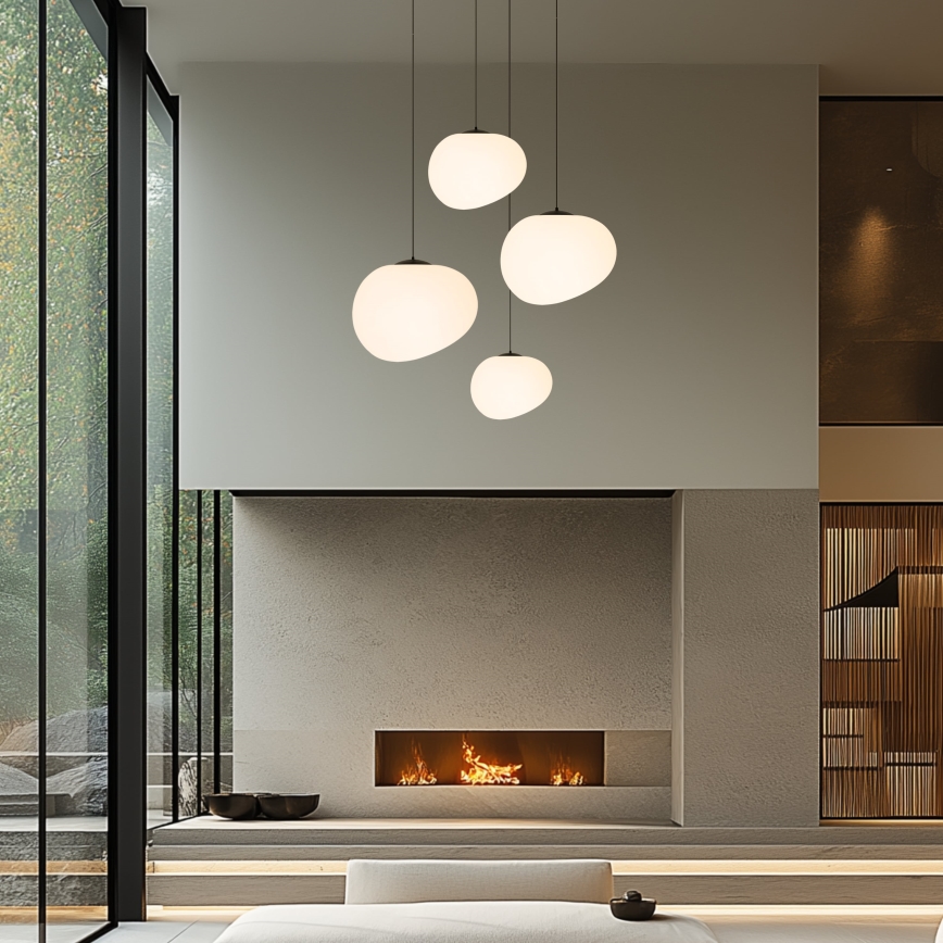 Luster na sajli STONES 1xE27/40W/230V pr. 25 cm
