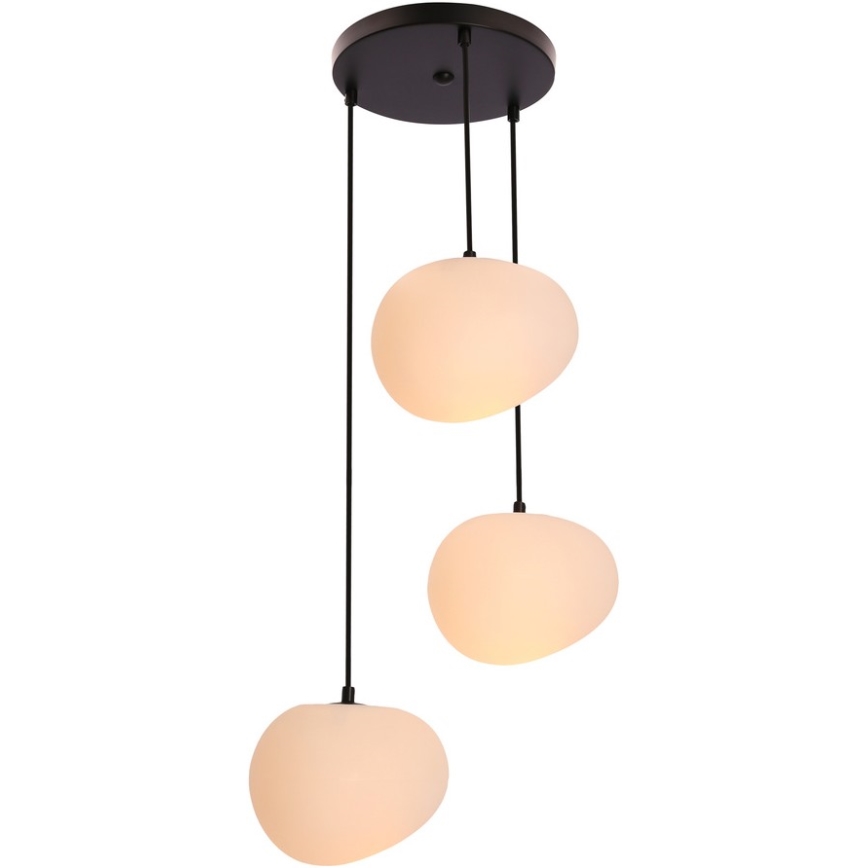 Luster na sajli STONES 3xE27/40W/230V