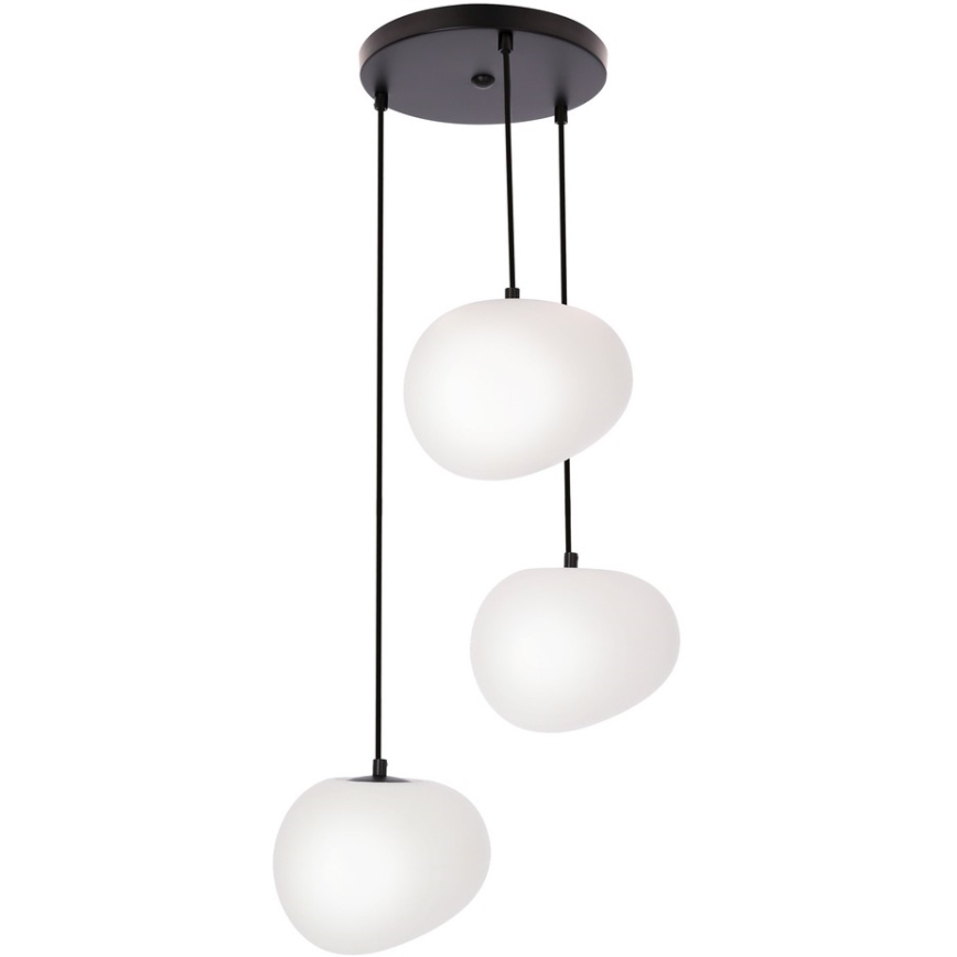 Luster na sajli STONES 3xE27/40W/230V