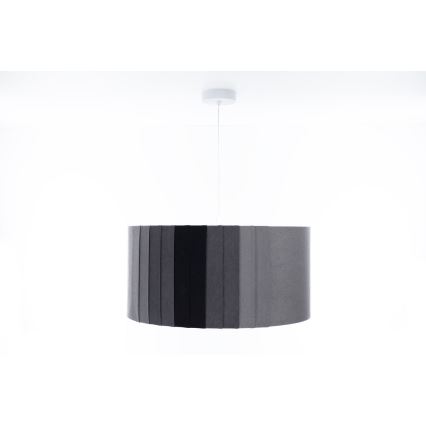 Luster na sajli STRIPES 1xE27/60W/230V promjer 40 cm siva