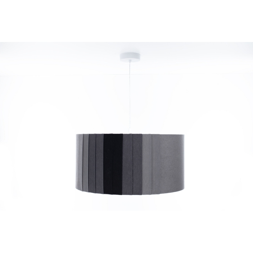 Luster na sajli STRIPES 1xE27/60W/230V promjer 40 cm siva
