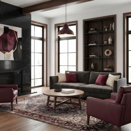 Luster na sajli SVEN 1xE27/15W/230V bordo