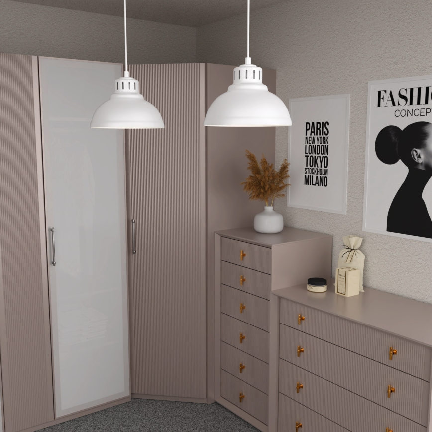 Luster na sajli SVEN 2xE27/15W/230V bijela