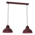 Luster na sajli SVEN 2xE27/15W/230V u boji burgundije