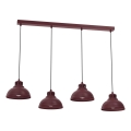 Luster na sajli SVEN 4xE27/15W/230V bordo